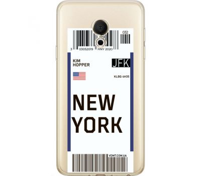 Силіконовий чохол BoxFace Meizu M15 (15 Lite) Ticket New York (35007-cc84)