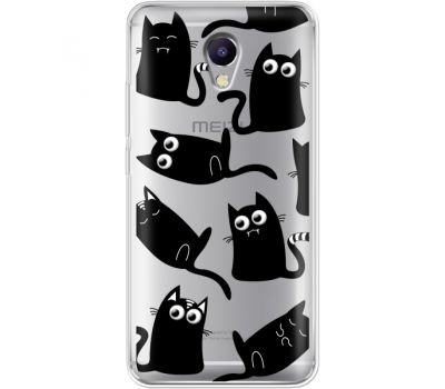 Силіконовий чохол BoxFace Meizu M5 Note с 3D-глазками Black Kitty (35009-cc73)
