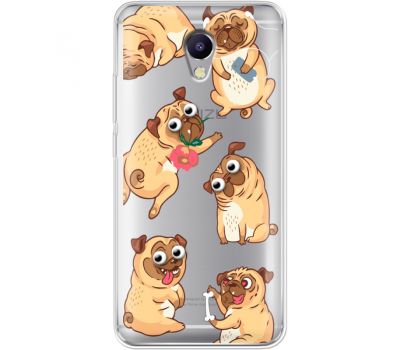 Силіконовий чохол BoxFace Meizu M5 Note с 3D-глазками Pug (35009-cc77)