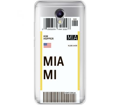 Силіконовий чохол BoxFace Meizu M5 Note Ticket Miami (35009-cc81)