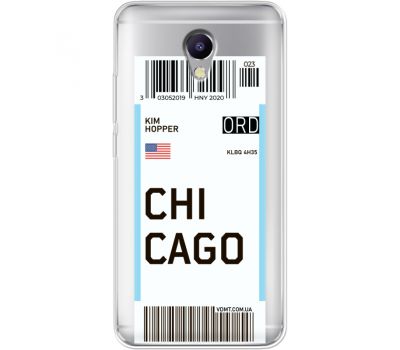 Силіконовий чохол BoxFace Meizu M5 Note Ticket Chicago (35009-cc82)