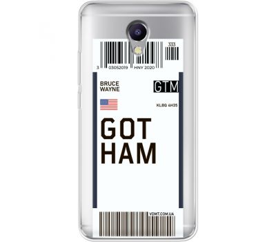 Силіконовий чохол BoxFace Meizu M5 Note Ticket Gotham (35009-cc92)