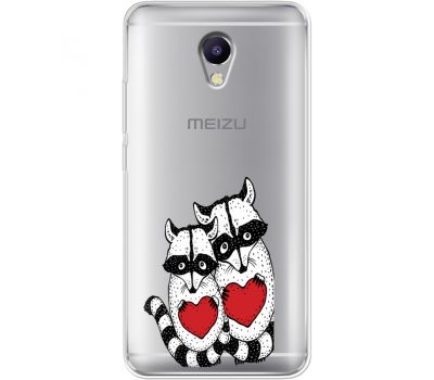 Силіконовий чохол BoxFace Meizu M5 Note Raccoons in love (35009-cc29)