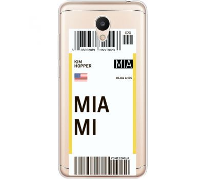 Силіконовий чохол BoxFace Meizu M6 Ticket Miami (35010-cc81)