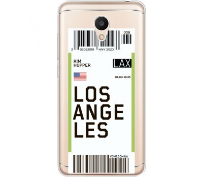 Силіконовий чохол BoxFace Meizu M6 Ticket Los Angeles (35010-cc85)