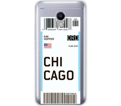 Силіконовий чохол BoxFace Meizu M5s Ticket Chicago (35041-cc82)