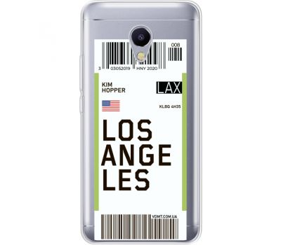 Силіконовий чохол BoxFace Meizu M5s Ticket Los Angeles (35041-cc85)