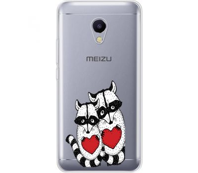 Силіконовий чохол BoxFace Meizu M5s Raccoons in love (35041-cc29)