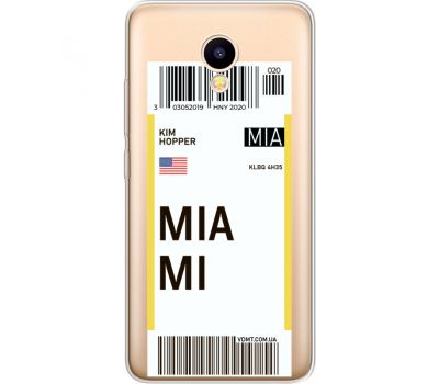 Силіконовий чохол BoxFace Meizu M5C Ticket Miami (35051-cc81)