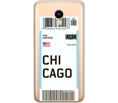 Силіконовий чохол BoxFace Meizu M5C Ticket Chicago (35051-cc82)
