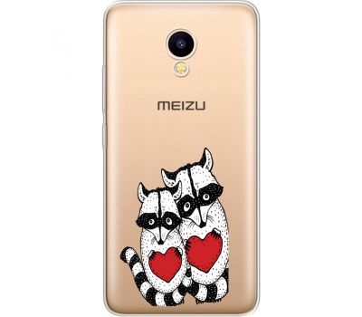 Силіконовий чохол BoxFace Meizu M5C Raccoons in love (35051-cc29)