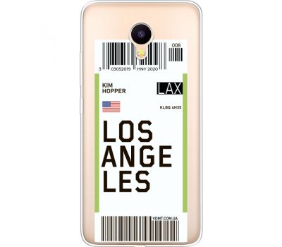 Силіконовий чохол BoxFace Meizu M3 Ticket Los Angeles (35365-cc85)