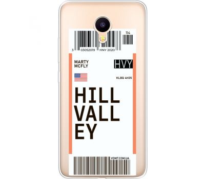 Силіконовий чохол BoxFace Meizu M3 Ticket Hill Valley (35365-cc94)