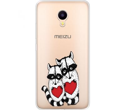 Силіконовий чохол BoxFace Meizu M3 Raccoons in love (35365-cc29)