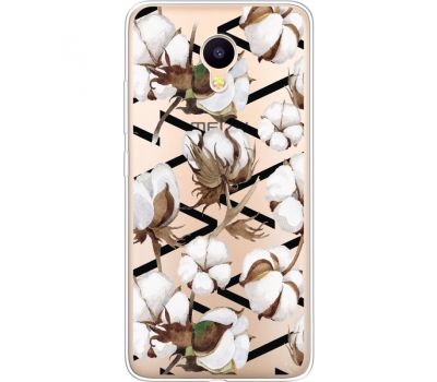 Силіконовий чохол BoxFace Meizu M3 Cotton flowers (35365-cc50)