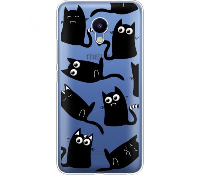 Силіконовий чохол BoxFace Meizu M5 с 3D-глазками Black Kitty (35998-cc73)