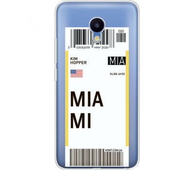 Силіконовий чохол BoxFace Meizu M5 Ticket Miami (35998-cc81)