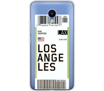 Силіконовий чохол BoxFace Meizu M5 Ticket Los Angeles (35998-cc85)