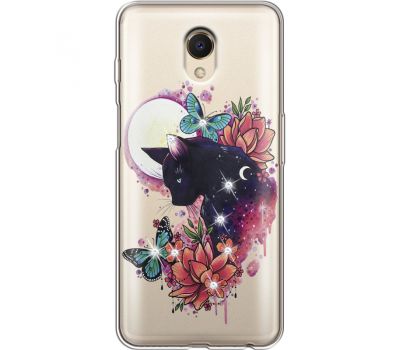 Силіконовий чохол BoxFace Meizu M6s Cat in Flowers (935011-rs10)