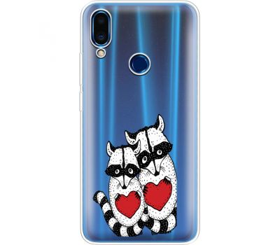 Силіконовий чохол BoxFace Meizu Note 9 Raccoons in love (36864-cc29)