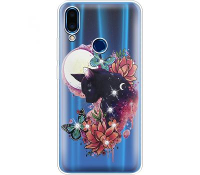 Силіконовий чохол BoxFace Meizu Note 9 Cat in Flowers (936864-rs10)