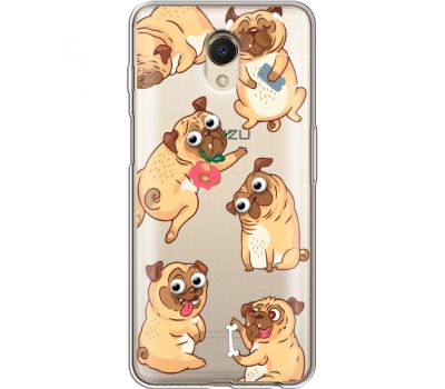 Силіконовий чохол BoxFace Meizu M6s с 3D-глазками Pug (35011-cc77)