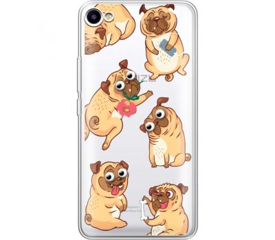 Силіконовий чохол BoxFace Meizu U10 с 3D-глазками Pug (36786-cc77)