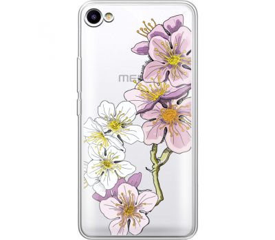 Силіконовий чохол BoxFace Meizu U10 Cherry Blossom (36786-cc4)