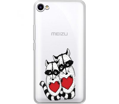 Силіконовий чохол BoxFace Meizu U10 Raccoons in love (36786-cc29)