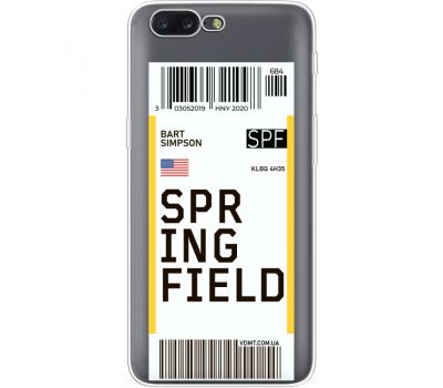 Силіконовий чохол BoxFace OnePlus 5 Ticket Springfield (35825-cc93)
