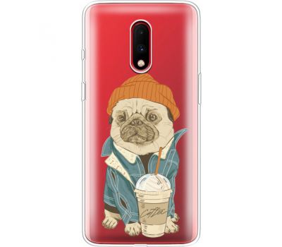 Силіконовий чохол BoxFace OnePlus 7 Dog Coffeeman (37258-cc70)