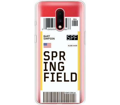 Силіконовий чохол BoxFace OnePlus 7 Ticket Springfield (37258-cc93)