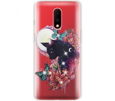 Силіконовий чохол BoxFace OnePlus 7 Cat in Flowers (937258-rs10)