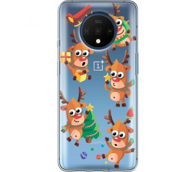 Силіконовий чохол BoxFace OnePlus 7T с 3D-глазками Reindeer (38482-cc74)