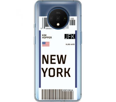 Силіконовий чохол BoxFace OnePlus 7T Ticket New York (38482-cc84)
