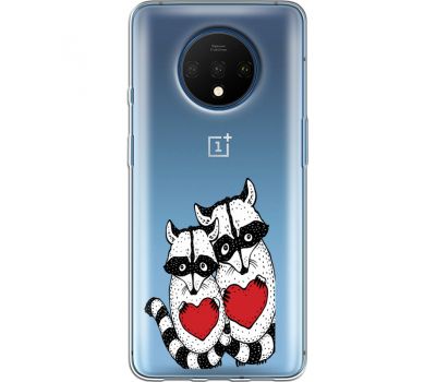 Силіконовий чохол BoxFace OnePlus 7T Raccoons in love (38482-cc29)