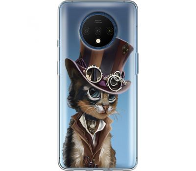 Силіконовий чохол BoxFace OnePlus 7T Steampunk Cat (38482-cc39)