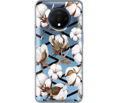Силіконовий чохол BoxFace OnePlus 7T Cotton flowers (38482-cc50)