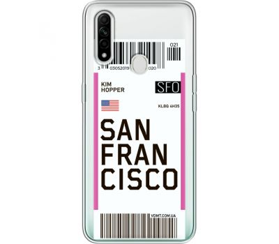 Силіконовий чохол BoxFace OPPO A31 Ticket  San Francisco (39939-cc79)