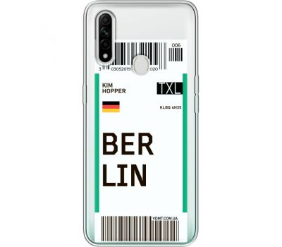 Силіконовий чохол BoxFace OPPO A31 Ticket Berrlin (39939-cc80)