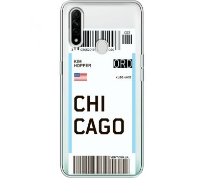 Силіконовий чохол BoxFace OPPO A31 Ticket Chicago (39939-cc82)
