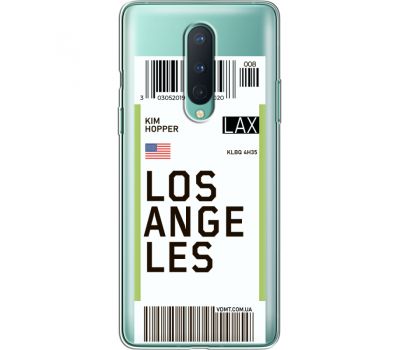 Силіконовий чохол BoxFace OnePlus 8 Ticket Los Angeles (39990-cc85)