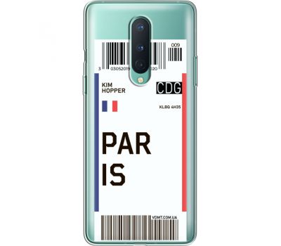 Силіконовий чохол BoxFace OnePlus 8 Ticket Paris (39990-cc86)