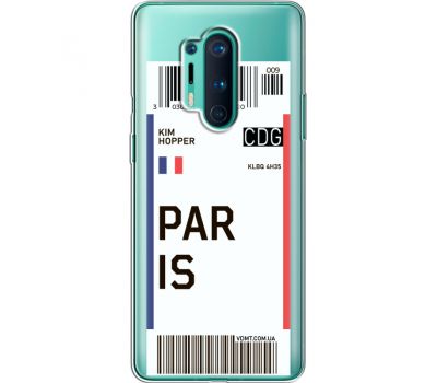 Силіконовий чохол BoxFace OnePlus 8 Pro Ticket Paris (39995-cc86)