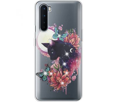 Силіконовий чохол BoxFace OnePlus Nord Cat in Flowers (940981-rs10)