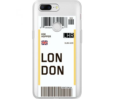 Силіконовий чохол BoxFace OnePlus 5T Ticket London (35796-cc83)