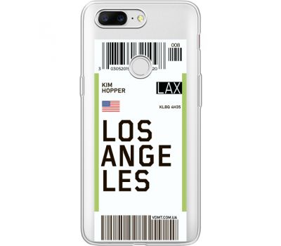 Силіконовий чохол BoxFace OnePlus 5T Ticket Los Angeles (35796-cc85)