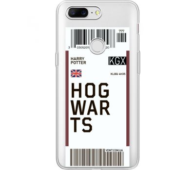 Силіконовий чохол BoxFace OnePlus 5T Ticket Hogwarts (35796-cc91)