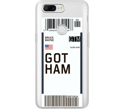 Силіконовий чохол BoxFace OnePlus 5T Ticket Gotham (35796-cc92)