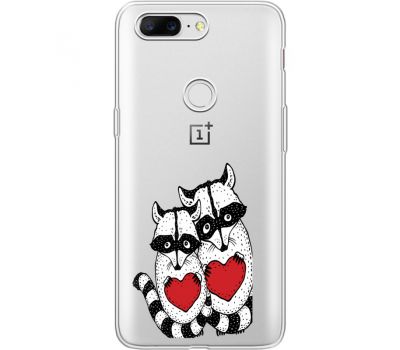 Силіконовий чохол BoxFace OnePlus 5T Raccoons in love (35796-cc29)